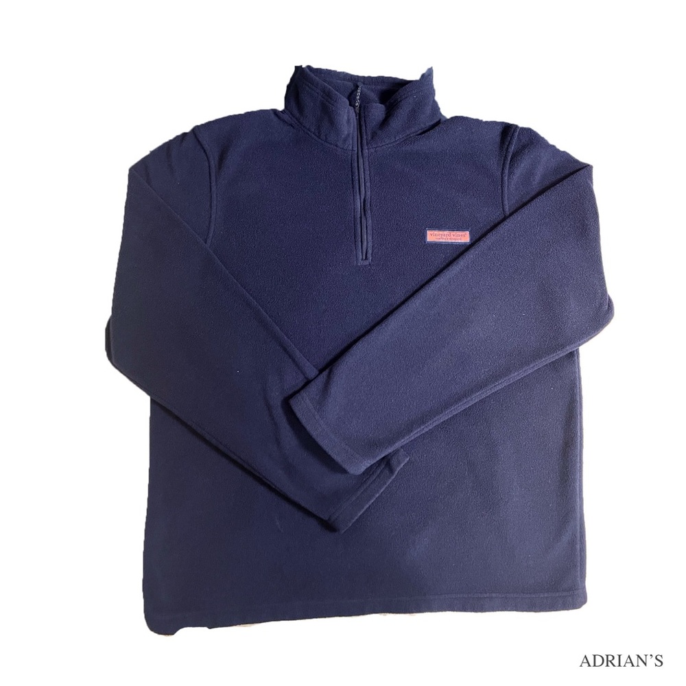 Vineyard Vines Fleece Navy Blue | Quarter Zip